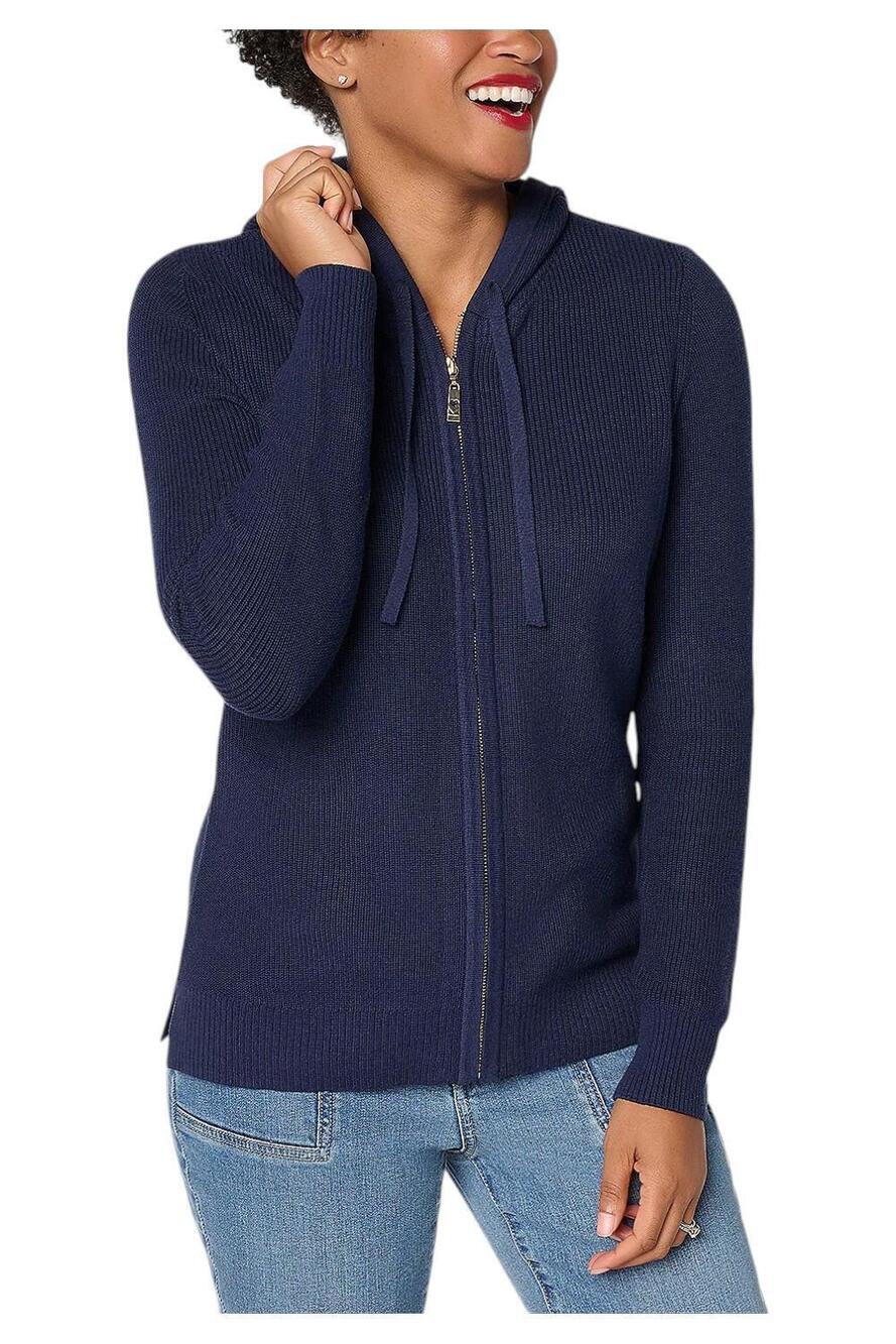 Belle by Kim Gravel Women`s Skinny Shaker Knit Hoodie Twilight - Regular